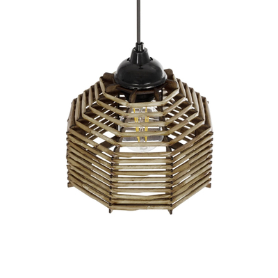 GLOBOSTAR® JUTTO 205-0040 Boho Κρεμαστό Φωτιστικό Οροφής με Ντουί 1 x E27 AC 220-240V IP20 - Μπεζ - M20 x Π20 x Υ18cm