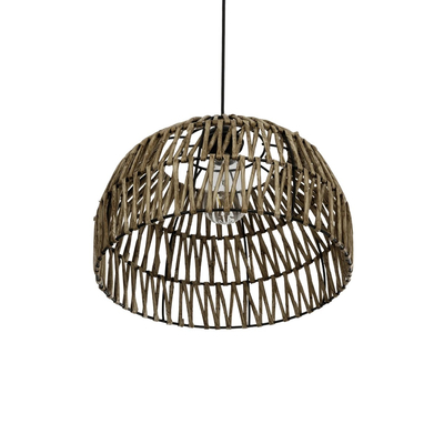 GLOBOSTAR® ARANCIA 205-0047 Boho Κρεμαστό Φωτιστικό Οροφής με Ντουί 1 x E27 AC 220-240V IP20 - Μπεζ - M35 x Π35 x Υ26cm