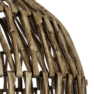 GLOBOSTAR® ARANCIA 205-0047 Boho Κρεμαστό Φωτιστικό Οροφής με Ντουί 1 x E27 AC 220-240V IP20 - Μπεζ - M35 x Π35 x Υ26cm