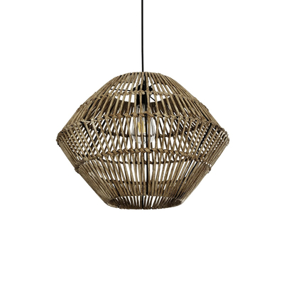 GLOBOSTAR® KEGEL 205-0048 Boho Κρεμαστό Φωτιστικό Οροφής με Ντουί 1 x E27 AC 220-240V IP20 - Μπεζ - M46 x Π46 x Υ35cm