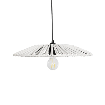 GLOBOSTAR® JAPAN 205-0052 Boho Κρεμαστό Φωτιστικό Οροφής με Ντουί 1 x E27 AC 220-240V IP20 - Λευκό - M40 x Π40 x Υ8cm