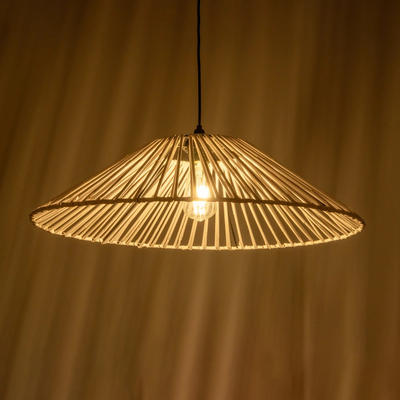 GLOBOSTAR® JAPAN 205-0053 Boho Κρεμαστό Φωτιστικό Οροφής με Ντουί 1 x E27 AC 220-240V IP20 - Λευκό - M60 x Π60 x Υ20cm