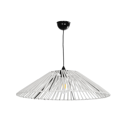 GLOBOSTAR® JAPAN 205-0053 Boho Κρεμαστό Φωτιστικό Οροφής με Ντουί 1 x E27 AC 220-240V IP20 - Λευκό - M60 x Π60 x Υ20cm