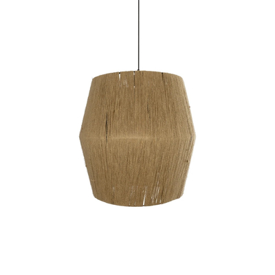 GLOBOSTAR® CONE 205-0058 Boho Κρεμαστό Φωτιστικό Οροφής με Ντουί 1 x E27 AC 220-240V IP20 - Μπεζ - M55 x Π55 x Υ50cm