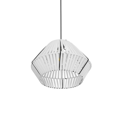 GLOBOSTAR® NUI 205-0063 Boho Κρεμαστό Φωτιστικό Οροφής με Ντουί 1 x E27 AC 220-240V IP20 - Λευκό - M36 x Π36 x Υ27cm