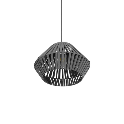 GLOBOSTAR® NUI 205-0065 Boho Κρεμαστό Φωτιστικό Οροφής με Ντουί 1 x E27 AC 220-240V IP20 - Γκρι - M36 x Π36 x Υ27cm