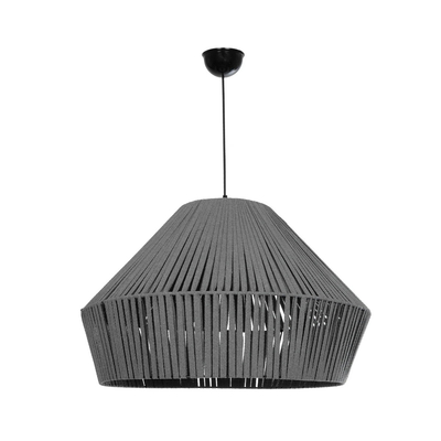 GLOBOSTAR® NUI 205-0066 Boho Κρεμαστό Φωτιστικό Οροφής με Ντουί 1 x E27 AC 220-240V IP20 - Γκρι - M60 x Π60 x Υ41cm
