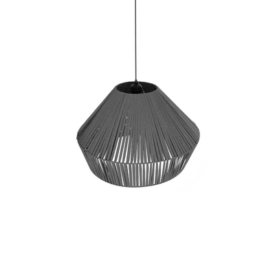 GLOBOSTAR® NUI 205-0066 Boho Κρεμαστό Φωτιστικό Οροφής με Ντουί 1 x E27 AC 220-240V IP20 - Γκρι - M60 x Π60 x Υ41cm