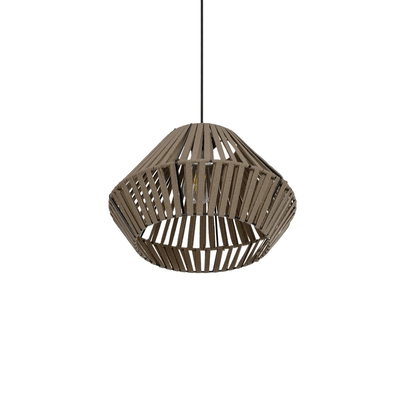 GLOBOSTAR® NUI 205-0067 Boho Κρεμαστό Φωτιστικό Οροφής με Ντουί 1 x E27 AC 220-240V IP20 - Μπεζ - M36 x Π36 x Υ27cm