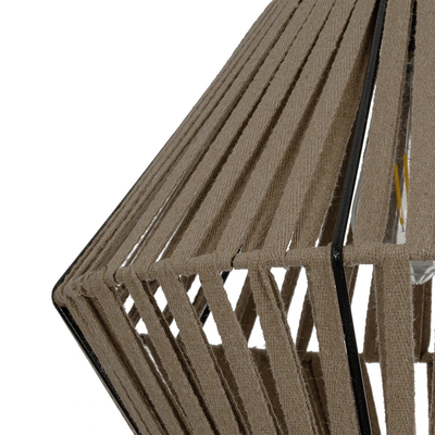 GLOBOSTAR® NUI 205-0067 Boho Κρεμαστό Φωτιστικό Οροφής με Ντουί 1 x E27 AC 220-240V IP20 - Μπεζ - M36 x Π36 x Υ27cm