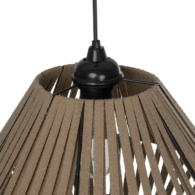 GLOBOSTAR® NUI 205-0067 Boho Κρεμαστό Φωτιστικό Οροφής με Ντουί 1 x E27 AC 220-240V IP20 - Μπεζ - M36 x Π36 x Υ27cm
