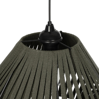 GLOBOSTAR® NUI 205-0069 Boho Κρεμαστό Φωτιστικό Οροφής με Ντουί 1 x E27 AC 220-240V IP20 - Πρασίνο - M36 x Π36 x Υ27cm