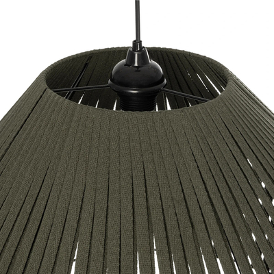 GLOBOSTAR® NUI 205-0070 Boho Κρεμαστό Φωτιστικό Οροφής με Ντουί 1 x E27 AC 220-240V IP20 - Πρασίνο - M60 x Π60 x Υ41cm