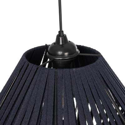 GLOBOSTAR® NUI 205-0071 Boho Κρεμαστό Φωτιστικό Οροφής με Ντουί 1 x E27 AC 220-240V IP20 - Μπλε - M36 x Π36 x Υ27cm