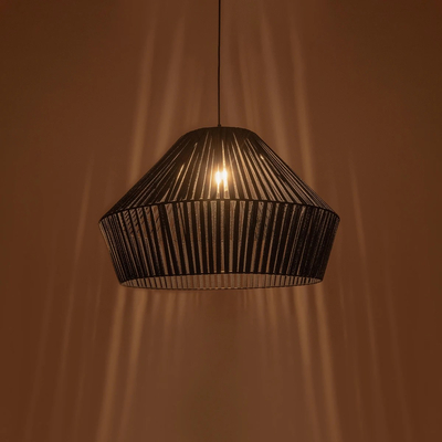 GLOBOSTAR® NUI 205-0072 Boho Κρεμαστό Φωτιστικό Οροφής με Ντουί 1 x E27 AC 220-240V IP20 - Μπλε - M60 x Π60 x Υ41cm