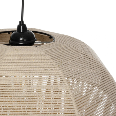 GLOBOSTAR® PLUVIA 205-0080 Boho Κρεμαστό Φωτιστικό Οροφής με Ντουί 1 x E27 AC 220-240V IP20 - Μπεζ - M50 x Π50 x Υ80cm