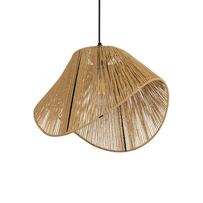 GLOBOSTAR® ECLAIR 205-0030 Boho Κρεμαστό Φωτιστικό Οροφής με Ντουί 1 x E27 AC 220-240V IP20 - Μπεζ - M41 x Π27 x Υ29cm