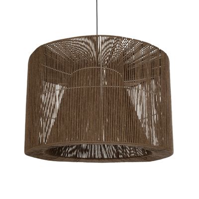 GLOBOSTAR® ZYLINDER 205-0023 Boho Κρεμαστό Φωτιστικό Οροφής με Ντουί 1 x E27 AC 220-240V IP20 - Καφέ - M80 x Π80 x Υ51cm