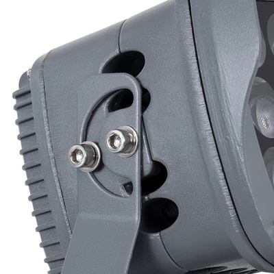 GLOBOSTAR® FLOODXENA 90121 Προβολέας Σποτ Wall Washer LED 12W 1320lm 10° AC 220-240V Αδιάβροχο IP65 Θερμό Λευκό 2700K - Bridgelux SMD Chip - Γκρι Ανθρακί - Μ13.5 x Π11.5 x Υ15cm - 3 Χρόνια Εγγύηση