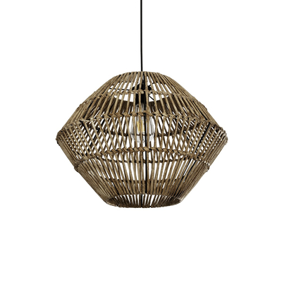 GLOBOSTAR® KEGEL 205-0048 Boho Κρεμαστό Φωτιστικό Οροφής με Ντουί 1 x E27 AC 220-240V IP20 - Μπεζ - M46 x Π46 x Υ35cm