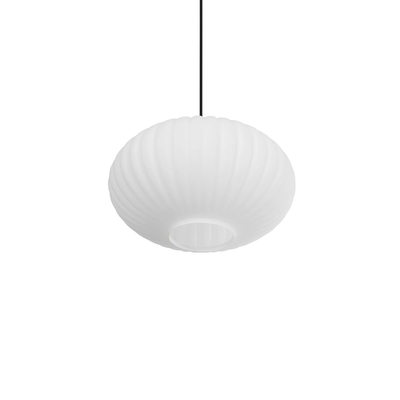 GLOBOSTAR® PERA 206-0011 Μοντέρνο Κρεμαστό Φωτιστικό Οροφής με Ντουί 1 x E27 AC 220-240V IP20 - Λευκό - Μ30 x Π30 x Υ22cm