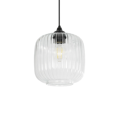 GLOBOSTAR® MELONI 206-0013 Μοντέρνο Κρεμαστό Φωτιστικό Οροφής με Ντουί 1 x E27 AC 220-240V IP20 - Διάφανο - Μ20 x Π20 x Υ24cm