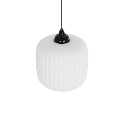 GLOBOSTAR® MELONI 206-0015 Μοντέρνο Κρεμαστό Φωτιστικό Οροφής με Ντουί 1 x E27 AC 220-240V IP20 - Λευκό - Μ20 x Π20 x Υ24cm