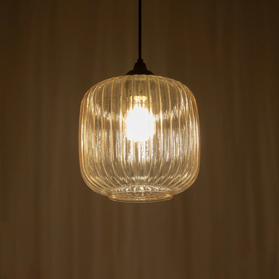 GLOBOSTAR® MELONI 206-0016 Μοντέρνο Κρεμαστό Φωτιστικό Οροφής με Ντουί 1 x E27 AC 220-240V IP20 - Mελί - Μ20 x Π20 x Υ24cm