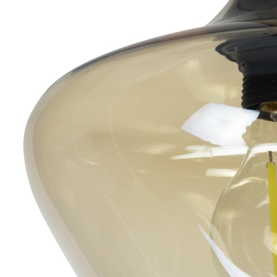 GLOBOSTAR® OVOCE 206-0033 Μοντέρνο Κρεμαστό Φωτιστικό Οροφής με Ντουί 1 x E27 AC 220-240V IP20 - Mελί - Μ20 x Π20 x Υ22cm