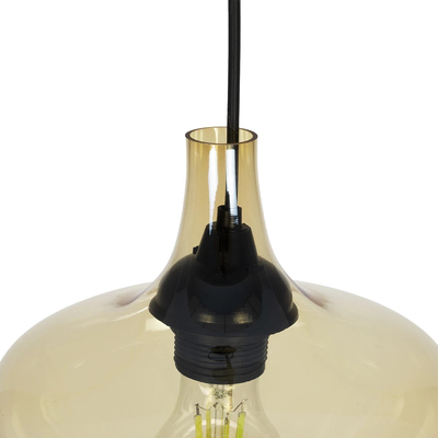 GLOBOSTAR® OVOCE 206-0033 Μοντέρνο Κρεμαστό Φωτιστικό Οροφής με Ντουί 1 x E27 AC 220-240V IP20 - Mελί - Μ20 x Π20 x Υ22cm