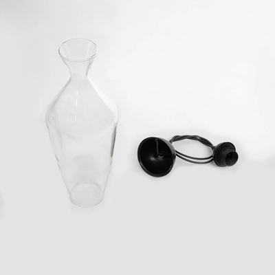 GLOBOSTAR® BOHEMIA 206-0041 Μοντέρνο Κρεμαστό Φωτιστικό Οροφής με Ντουί 1 x E27 AC 220-240V IP20 - Διάφανο - Μ15 x Π15 x Υ40cm