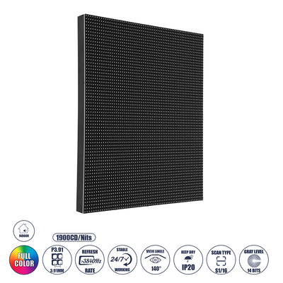 GLOBOSTAR® NEOWALL 41024 Module για Οθόνες Video Wall 25x25cm 64x64px P3.91 LED 45W 3840Hz 4096 Dots ≥1900cd/㎡ Nits DC 5V Εσωτερικού Χώρου IP31 Full Color S1/16 14Bits - Kinglight SMD2121 - Αριστερό - Μ25 x Π1.2 x Υ25cm - 2 Χρόνια Εγγύηση