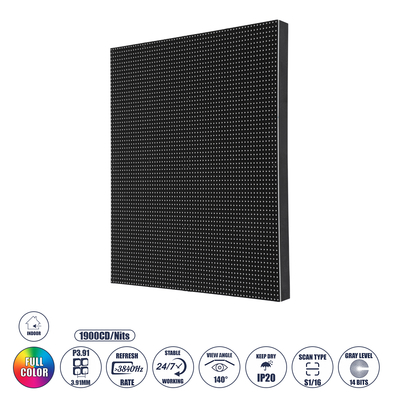 GLOBOSTAR® NEOWALL 41025 Module για Οθόνες Video Wall 25x25cm 64x64px P3.91 LED 45W 3840Hz 4096 Dots ≥1900cd/㎡ Nits DC 5V Εσωτερικού Χώρου IP31 Full Color S1/16 14Bits - Kinglight SMD2121 - Δεξί - Μ25 x Π1.2 x Υ25cm - 2 Χρόνια Εγγύηση