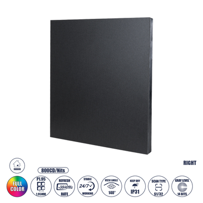 GLOBOSTAR® CRYSTALPIX 41041 Module για Οθόνες Video Wall 25x25cm 128x128px P1.95 GOB LED 40W 3840Hz 16384 Dots ≥800cd/㎡ Nits DC 5V Εσωτερικού Χώρου IP31 Full Color S1/32 14Bits - Kinglight SMD1515 - Δεξί - Μ25 x Π1.2 x Υ25cm - 2 Χρόνια Εγγύηση