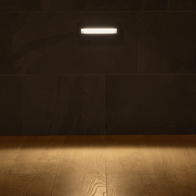 kelvo® STEPART KLV-101-0086 Μοντέρνο Χωνευτό Φωτιστικό Σκαλοπατιού - Διαδρόμου LED 6W 750lm 45° AC 220-240V Αδιάβροχο IP65 Θερμό Λευκό 2700K - Lumileds SMD Chip & TÜV SÜD Driver - Μαύρο Ματ - Μ21 x Π5.5 x Υ6.5cm / Q20.3 x 5.6cm - 5 Χρόνια Εγγύηση