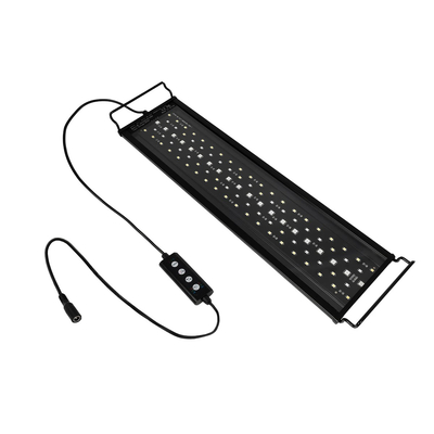 GLOBOSTAR® AQUARIUS 79679 Φωτιστικό Ενυδρείου με Ενσωματωμένο Χειριστήριο LED 16W 800lm 120° AC 220-240V Αδιάβροχο IP44 Πολύχρωμο RGBW Dimmable - Sanan SMD Chip - Μαύρο - Μ45 x Π11 x Υ3cm - 2 Χρόνια Εγγύηση