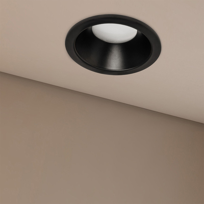 kelvo® SIGMA KLV-101-0041 Χωνευτό Φωτιστικό Downlight Σποτ Μπάνιου για Λάμπα MR16 με Ντουί GU10 AC 220-240V Αδιάβροχο IP65 - Μαύρο Ματ - Μ8.5 x Π8.5 x Υ4.4cm / Q7.5cm