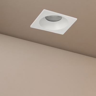 kelvo® EPSILON KLV-101-0048 Χωνευτό Φωτιστικό Downlight Σποτ Μπάνιου για Λάμπα MR16 με Ντουί GU10 AC 220-240V Αδιάβροχο IP65 - Λευκό Ματ - Μ8.5 x Π8.5 x Υ4.4cm / Q7.5cm x 7.5cm