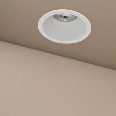 kelvo® DELTA KLV-101-0033 Χωνευτό Φωτιστικό Downlight Σποτ για Λάμπα MR16 με Ντουί GU10 AC 220-240V IP20 - Λευκό Ματ - Μ8.5 x Π8.5 x Υ3.5cm / Q7.5cm