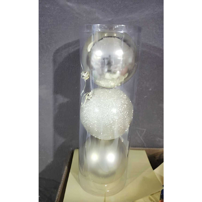 Σετ Χριστουγεννιάτικες μπάλες - 15cm - 3pcs - 326130 - White