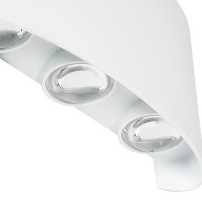 kelvo® SIXOAD KLV-101-0008 Φωτιστικό Τοίχου / Απλίκα LED 18W 1800lm 30° AC 220-240V Αδιάβροχο IP65 Θερμό Λευκό 2700K - CREE XPE Chip & TÜV SÜD Driver - Λευκό Ματ - Μ17 x Π4 x Υ8cm - 5 Χρόνια Εγγύηση