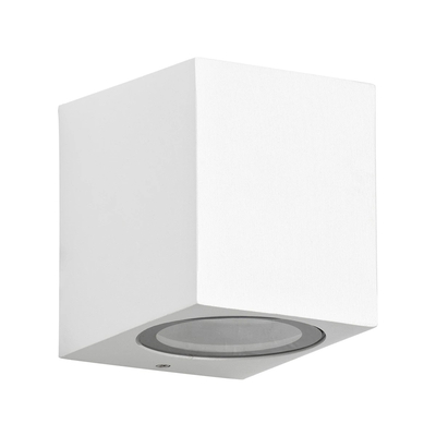 kelvo® BURANO KLV-101-0020 Φωτιστικό Τοίχου / Απλίκα για Λάμπα MR16 με Ντουί GU10 AC 220-240V Αδιάβροχο IP65 - Λευκό Ματ - Μ8 x Π8 x Υ7cm