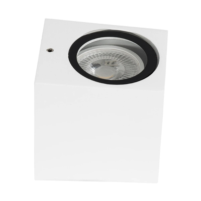 kelvo® BURANO KLV-101-0020 Φωτιστικό Τοίχου / Απλίκα για Λάμπα MR16 με Ντουί GU10 AC 220-240V Αδιάβροχο IP65 - Λευκό Ματ - Μ8 x Π8 x Υ7cm