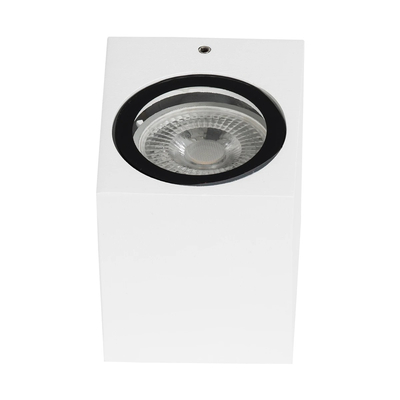 kelvo® BURANO KLV-101-0020 Φωτιστικό Τοίχου / Απλίκα για Λάμπα MR16 με Ντουί GU10 AC 220-240V Αδιάβροχο IP65 - Λευκό Ματ - Μ8 x Π8 x Υ7cm