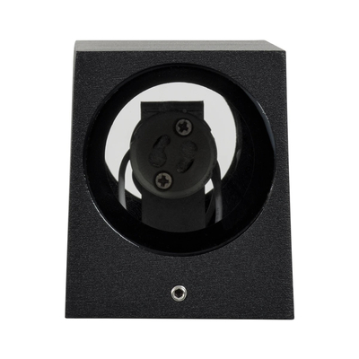 kelvo® BURANO KLV-101-0021 Φωτιστικό Τοίχου / Απλίκα για 2 Λάμπες MR16 με Ντουί GU10 AC 220-240V Αδιάβροχο IP65 - Μαύρο Ματ - Μ8 x Π8 x Υ15cm