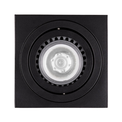kelvo® AKIRA KLV-101-0028 Κινούμενο Φωτιστικό Downlight Σποτ για Λάμπα MR16 με Ντουί GU10 AC 220-240V IP20 - Μαύρο Ματ - Μ8 x Π8 x Υ10cm