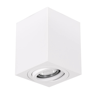 kelvo® AKIRA KLV-101-0029 Κινούμενο Φωτιστικό Downlight Σποτ για Λάμπα MR16 με Ντουί GU10 AC 220-240V IP20 - Λευκό Ματ - Μ8 x Π8 x Υ10cm