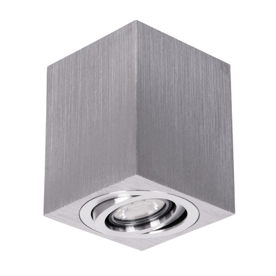 kelvo® AKIRA KLV-101-0030 Κινούμενο Φωτιστικό Downlight Σποτ για Λάμπα MR16 με Ντουί GU10 AC 220-240V IP20 - Νίκελ Βούρτσας - Μ8 x Π8 x Υ10cm