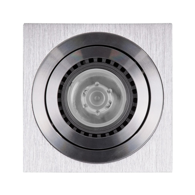 kelvo® AKIRA KLV-101-0030 Κινούμενο Φωτιστικό Downlight Σποτ για Λάμπα MR16 με Ντουί GU10 AC 220-240V IP20 - Νίκελ Βούρτσας - Μ8 x Π8 x Υ10cm