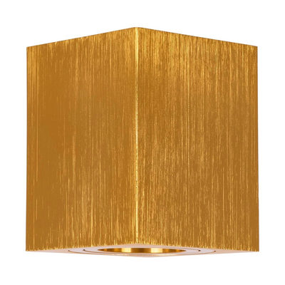 kelvo® AKIRA KLV-101-0031 Κινούμενο Φωτιστικό Downlight Σποτ για Λάμπα MR16 με Ντουί GU10 AC 220-240V IP20 - Χρυσό Βούρτσας - Μ8 x Π8 x Υ10cm